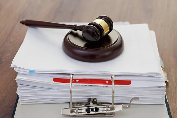 Case file and gavel accompanying legal translation services